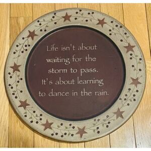 Barbara Lloyd Country Hearthside Collection "To Dance in the Rain" 13" Platter